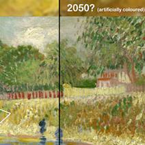 van gogh yellow paint that fades to brown
